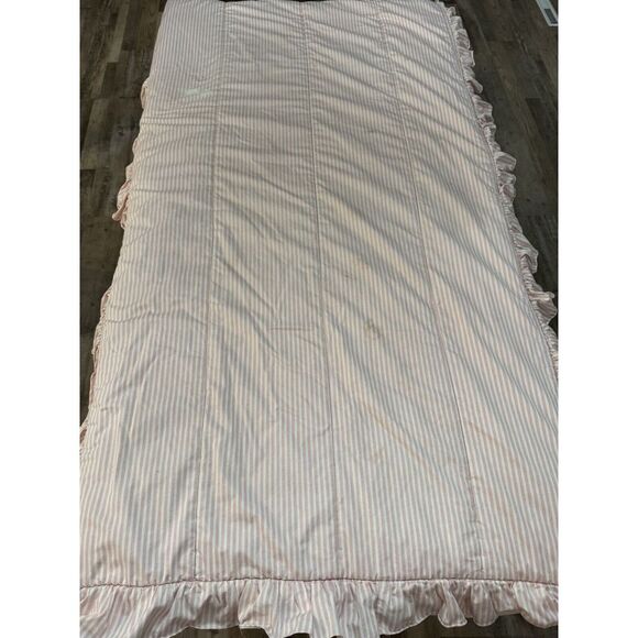 Beddy's Flutterby Pink White Stripped Twin Bedding Set Beddy Minky Girls Kids - Picture 1 of 15